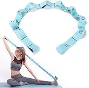 HUIRUMM Exercise Strap,Yoga Stretch Strap,Yoga Stretch Assist Strap with 11 Numbered Loops,Easy to Carry ,Washable,for Stretching, Workout, Pilates, Rehabilitation,Dance and Gymnastics