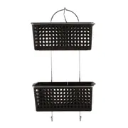 Home Expression 2-Tier Basket 64.5cm Shower Caddy w/ Hook Hanging Organiser Asst