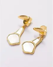 MAYJAI Fashionable and atmospheric silver needle white shell light luxury earrings