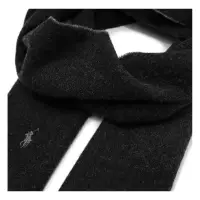 在飛比找蝦皮購物優惠-Polo Ralph Lauren 炭灰/黑雙色羊毛圍巾