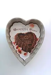 NORDIC WARE- Decorative Heart & Flowers Beautiful Deep Cake Pan Mold BakeWare.