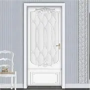 Door Stickers PVC Door Sticker Modern 3D Abstract Fashion Geometry Wallpaper Living Room Door Poster Self-Adhesive Mural(95x215cm)