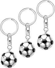 ibasenice 3Pcs Soccer Keychains Compact Bag Pendants Lightweight Football Key Rings for Backpacks Cellphones Decoration present for Sports Lovers