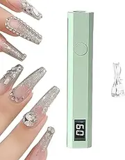 Gel Nail Lamp - USB Charging Nail Dryer Manicure Curing Device | Rechargeable UV LED Dryer Gel LED Lamp for Home Shops Beauty Salon