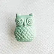 Cute for Kids Ceramic Owl Shape Cabinet Knob Closet Cupboard Door Dresser Drawer Pull Handle for Children Furniture Knob Handles - (Color: E)