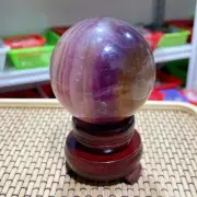 1.1LB Nature Fluorite Quartz Ball Crystal Magic Sphere Healing G5952