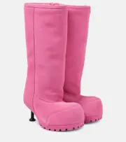 [Balenciaga] Balenciaga Alaska suede knee-high boots AU 5 pink