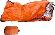 Survival Sleeping Bag, Waterproof Thermal Blanket, Lightweight Camping Shelter, Emergencys Sleep Gear, Compact Design for Outdoor Adventures for Staying Warm and Dry Orange
