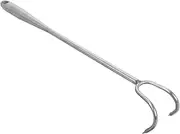 VICASKY BBQ Meat Hook with Ergonomic Handle Heavy Duty Stainless Steel Turner for Flipping Cooked Meat for Outdoor Grilling Camping and Home Use