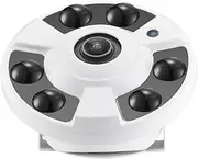 8MP CCTV POE IP Fisheye 4K Panoramic Camera Indoor Waterproof Wide Angle View 5MP 4MP Dome One-Way Audio Security Surveillance(48V PoE 8MP)