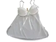 Couture by Cabernet Satin Tullie Built-In Underwire Bra Camisole 34C NWT