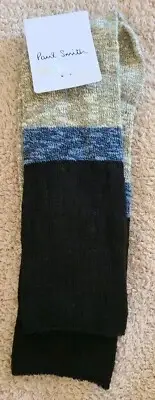 Paul Smith Men's Arnaud Rib Marled Colorblock Socks