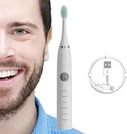 Travel Electric Toothbrush - Electric Rechargeable Toothbrush | Power Rechargeable Portable Toothbrushes | High Frequency Power Toothbrush With Soft Bristles | Multifunctional Toothbrushes For Men