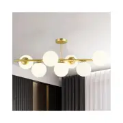 Warehouse of Tiffany 6 in. Colette 7- Light Indoor Semi-Flush Mount Light with L