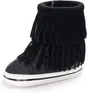 [Tiiiopkvvv] Baby Shoes Newborn Baby Girl Boy PU Tassel Prewalker Solid Fringe Shoes Toddler Soft Soled Anti-Slip Boots Shoes (Color : Model 7, Size : 12-18 Months)