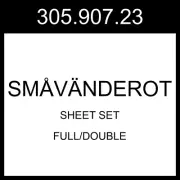 IKEA SMAVANDEROT SMÅVÄNDEROT Sheet Set Black/white Full/Double 305.907.23