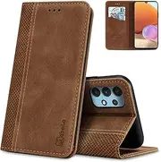 [AKABEILA] Case for Samsung Galaxy A34 5G Premium PU Leather Flip Wallet Case with Magnetic Closure Kickstand Card Slot Folio Mobile Phone Case