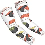 [FSCEV] Sushi Sun Protection Arm Sleeves Outdoor Essentials Cooling Compression Golf Hiking Cycling