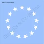 3/4" Star Stencil,13 Stars, Circle Stars, Template, Pattern, Celestial, Paint