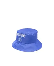 logo-print bucket hat M Blue