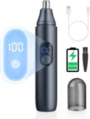 Nose Hair Trimmer for Men: Rechargeable Professional Painless Ear and Eyebrow Fa