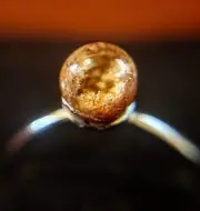 7mm Garden Quartz Sphere on an Adjustable Ring