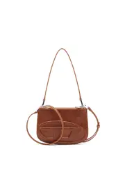 [Diesel] Diesel - 1DR Twin-Double-pouch shoulder bag in printed leather - Shoulder Bags - Woman - Brown UNI Brown