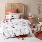 Happy Kids Woodland Animals Cotton Quilt Doona Duvet Cover White Double