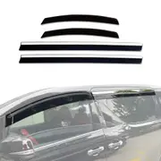 Stainless Trim Weather Shields for Toyota Vellfire 2015-2024