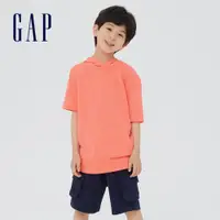 在飛比找蝦皮商城優惠-Gap 男童裝 活力運動連帽短袖T恤-橘色(720449)