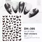 Nail art 3D stickers Adhesive Decals White Black Butterfly DIY NH12