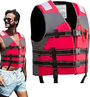 Buhygn Kids Swimming Vest, Boating Jacket, Adjustable Strap Comfortable Flotation Aid with Whistle for Kids Adults Fishing Boating Swimming Kayak