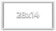 28x14 Shadow Box Frame White | 1 Inches Deep Real Wood Contemporary Shadowbox Di