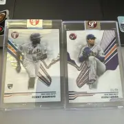 2024 Topps Pristine - NY Mets Lot- 2 Encase (1 Refractor, 1 Purple Refractor)
