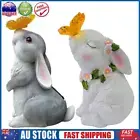 Solar Rabbit Light Solar Bunny Decorative Light Resin for Outdoor Garden Decor