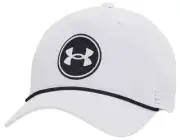 Under Armour Men's Driver Snapback Golf Hat White With Rope OSFM