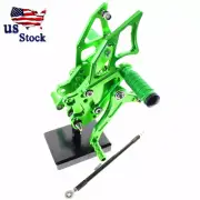 Green For Kawasaki NINJA300/250 2013-2015 Motorcycle Footrest Rearset Footpeg US