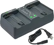 Wasabi Power Dual Battery Charger for Nikon MH-26 MH-26aAK EN-EL18 EN-EL18a EN-EL18b (with Adapter for Canon LP-E4 LP-E4N)