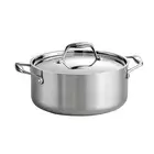 Tramontina 5 Quart Tri Ply Clad Stainless Steel Covered Dutch Oven with Lid