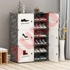 White Door Easy Sort Cube DIY Shoe Cabinet Rack Storage Stackable Organiser