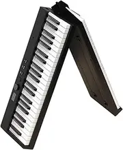 FUQID Professional Folding Keyboard Piano, Portable 88-Key 61-Key Home Learning Foldable Piano Keyboard Portable Keyboard Piano(B)