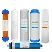6 Stage Reverse Osmosis RO.DI Max Water Filter Replacement Set 100 GPD Membrane