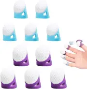 10Pcs Silicone Finger Thimbles,Soft Silicone Sewing Thimbles,Silicone Finger ...