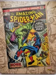 Artissimo Marvel Comic Cover # 120 Spider Man Incredible Hulk Wall Art Canvas