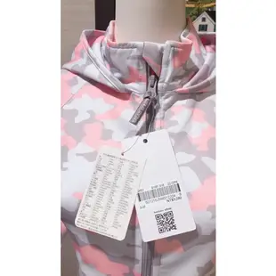 全新香港時尚大牌Salad 粉色迷彩 前方拉鍊開合設計 雙邊隱藏式拉鍊口袋 連帽外套S碼