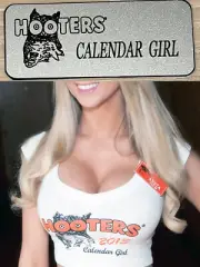~NEW~ HOOTERS Uniform Collectible Pin Badge Tag Silver CALENDAR GIRL NAME TAG