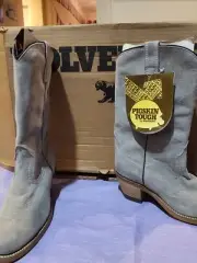 Wolverine Western Cowboy Boots Grey Vintage