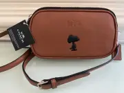 COACH X PEANUTS SNOOPY CROSSBODY PURSE LEATHER BROWN LIMITED EDITION NWT