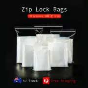 100x Resealable Reusable Zip Lock Bags Clear Transparent Plastic Bags Wholesale