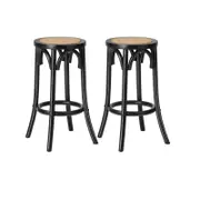 Oikiture Bar Stools Black X2